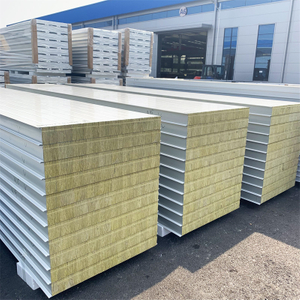 A Class Fireproof Rock Wool Wall Sandwich Panel for Warehouse Building