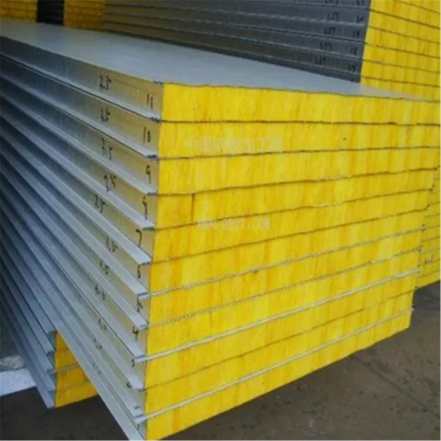 Factory Price Fireproof Glass Wool Wall Roof Partition Sandwich Panel