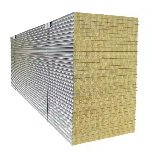 Steel Construction Workshop Roof Cover Rock Wool Sandwich Panels