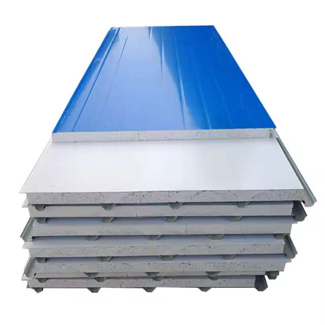 Blue Color Customized Structure Metal Roof Panels Steel EPS