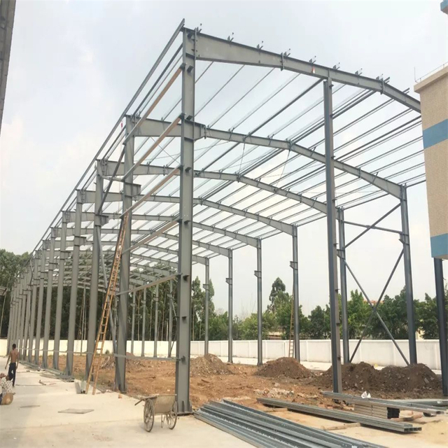 Prefab Prefabricated Metal Frame Construction Steel Structure Hangar Garage Building 